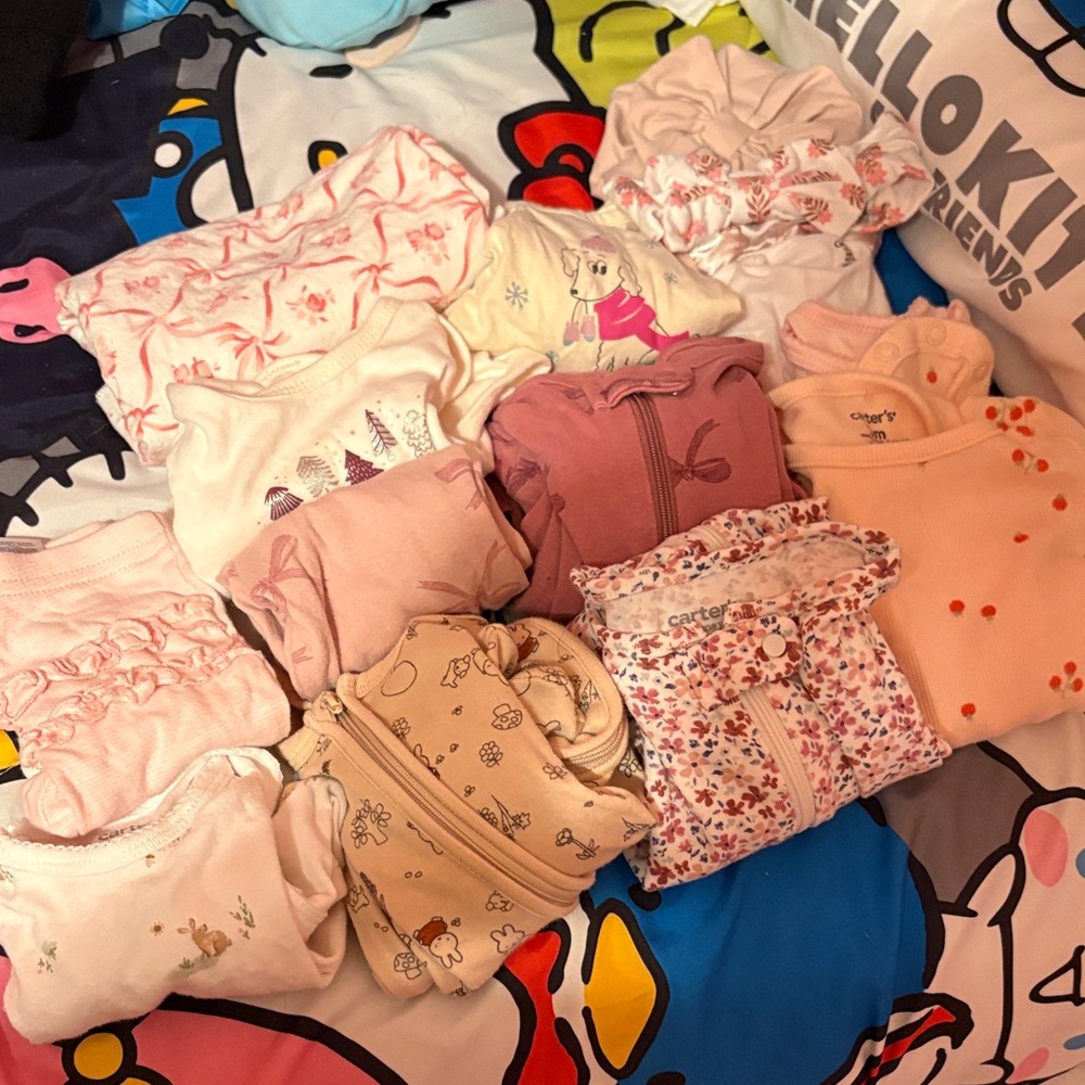 Carter's Pink and Cream Baby Apparel Set